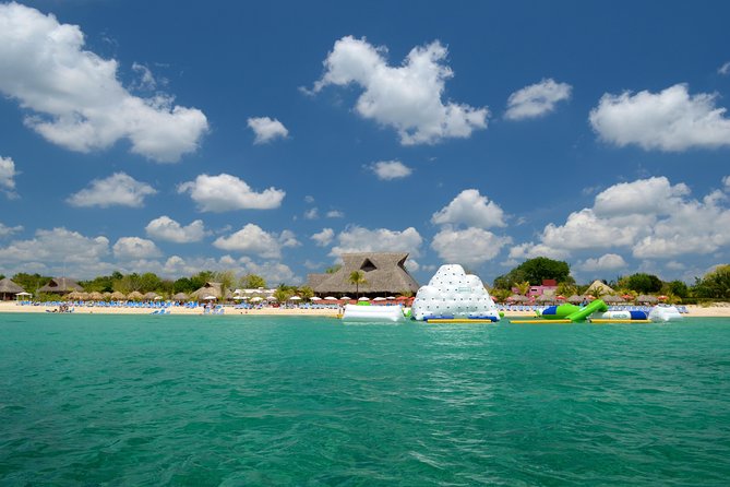 Aquatic Park at Mr. Sanchos Beach Club - Aquatic attractions: slides, icebergs, and trampoline action