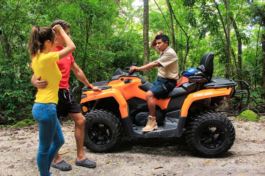 ATV Adventure to Jade Cavern Double - ATV basics: tandem, automatic, and real driver rules