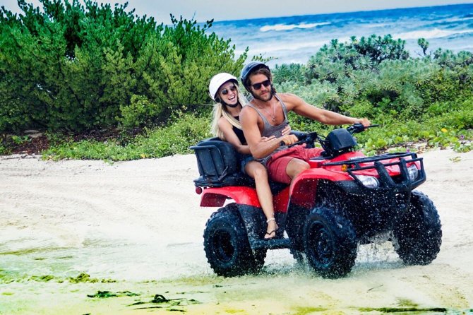 ATV Seashore + Cenote Combo: Mezcalitos & Mayan Cenote Experience - Playa Uvas Beach Club: lunch, snorkeling options, and rocky access
