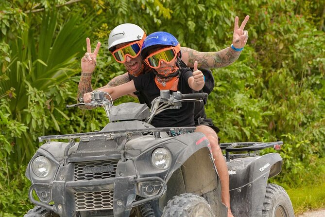 ATV tour to jade cavern with transfer (single or double) - Stop 2 at Jade Cenote: stalactites, a short stay, and cold-water realism