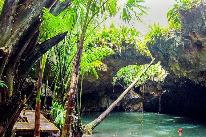 Cozumel Jeep Adventure to Jade Caverns with Lunch and Snorkel - Jade Cenote (Chempita): stairs, bats, and that bumpy offroad approach