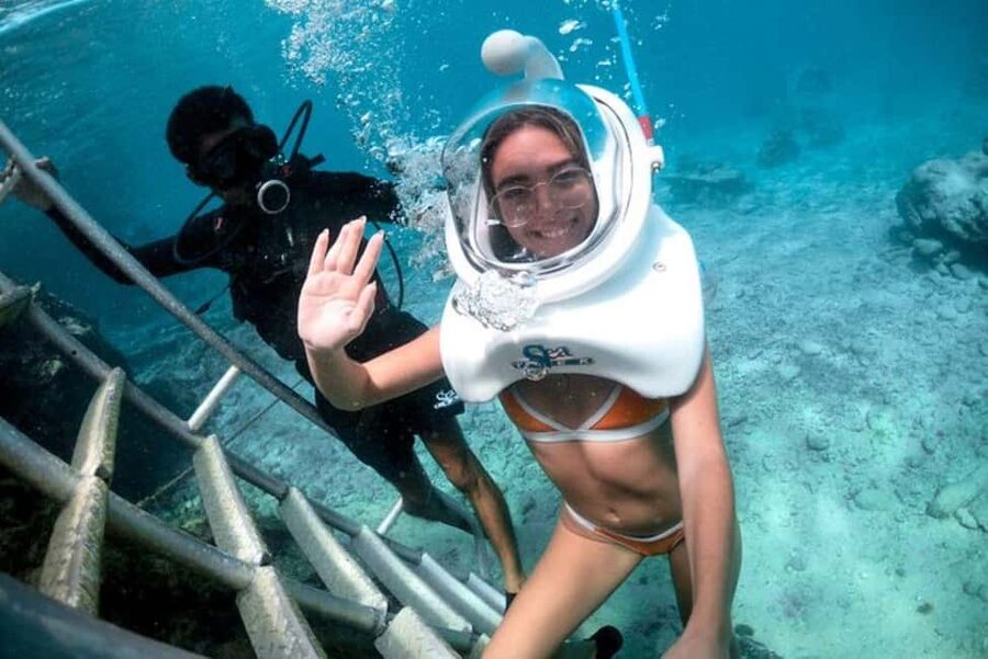 Cozumel: SeaTrek Underwater Helmet Diving Experience - The SeaTrek underwater helmet walk over Cozumel’s white sand