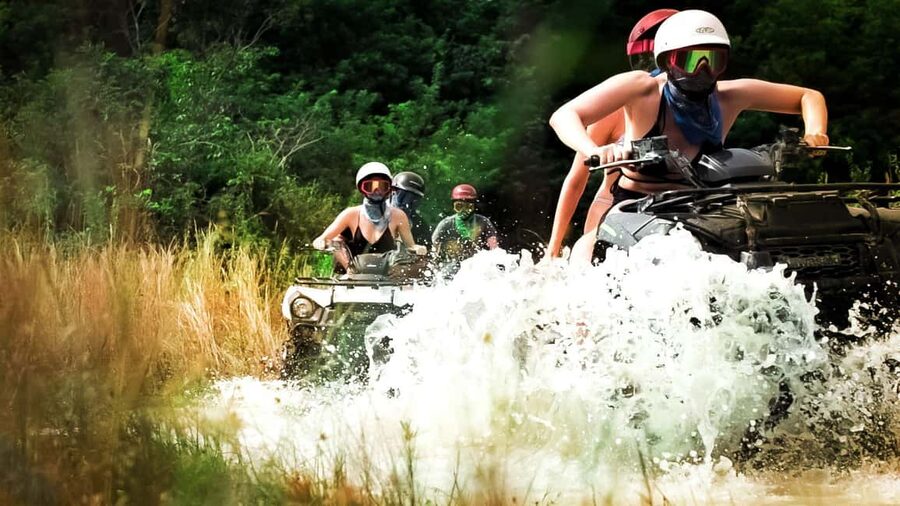 Cozumel Shore Excursion: ATV Jade Cavern & Tequila Tasting - ATV ride through Cozumel jungle trails, with real off-road coaching
