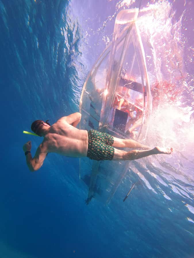 From Cozumel: Invisible Boat Snorkeling Tour - The San Miguel de Cozumel scenic portion (about 30 minutes)