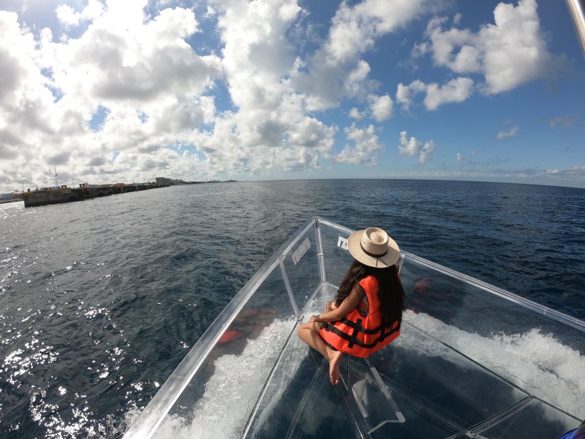 From Cozumel: Invisible Boat Snorkeling Tour - “Dry snorkel” and photo time: how to get the most from the clear boat