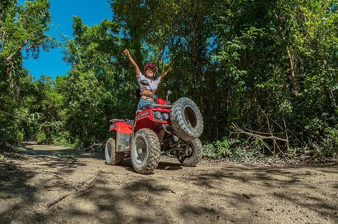 Jungle, Caverns and Tequila Mayan ATV Experience - Jade Cavern Cenote: Cave Setting, Wildlife Sounds, and Swim Time