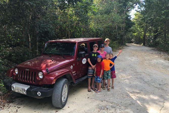 Jungle Jeep Adventure to Mayan Caves, Cenote and Snorkel - Jungle Jeep driving, Mayan history, and water time in one tour